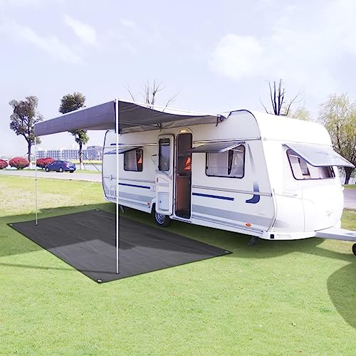 Homgoday Zeltteppich 300x500 cm Anthrazit, Outdoor Wandern Camping Zeltplane, Zelt & Vorzeltteppich, Terrasse Terrasse Erholung Bodenplane Bodenplane Teppich Typ1 Sportartikel