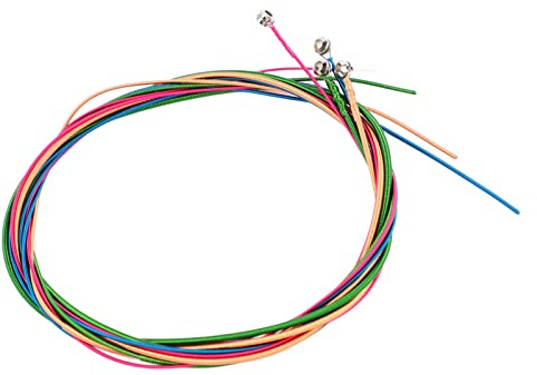 Farbiges Gitarrensaiten-Set aus Edelstahl, 4 Stück, 120 cm Draht-Innenkern, E-Bass-Saite für Akustikgitarre