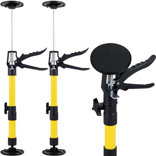 Lot de 2 tiges de support télescopiques réglables de 30 à 59 cm pour 3ème main - Capacité de 40 kg - Poteaux de support antidérapants pour cadre de porte - Petit accessoire Acro pour armoire, cloison
