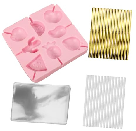 TOPBATHY Moules À Bonbons Kit De Sucettes en Silicone avec Bâtonnets Attaches Et pour Collations De Fête Maison