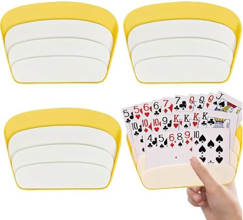 Bavooty Soporte para Naipes,4 Piezas Sujeta Cartas Naipes,Plastic Poker Rack,Soporte para Juego de Cartas,Aujeta Cartas para Todo Tipo de Juegos de Cartas
