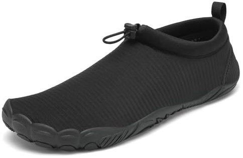 Mishansha Unisex Badeschuhe Leicht rutschfeste Mitternacht Schwarz 43EU