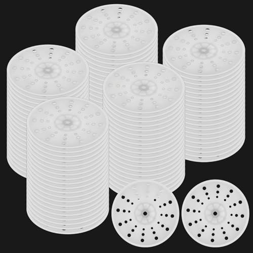 Ksvaye 100 Pezzi 50mm Rondelle Plastica, Rondelle Di Fissaggio In Polipropilene,Rondelle In Plastica Pannelli Coibentati per Fissare e Supportare Pannelli Isolanti in Schiuma