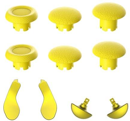 Hzxkqmil Levette di Ricambio per PS5 Edge Controller, Joystick Analogico Personalizzate e Paddle Posteriori in Metallo Pulsanti di Attivazione Accessori per PS5 Edge, Oro