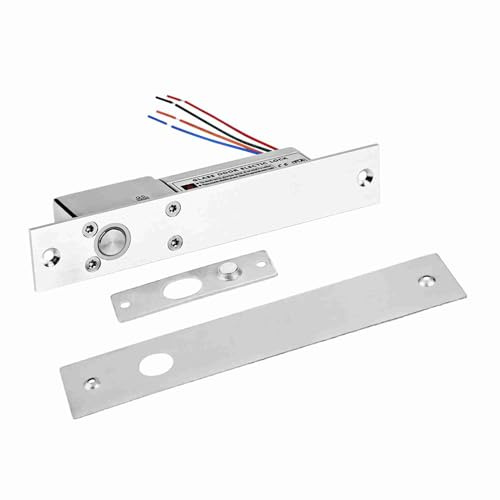 Verrou Électrique 10-18V avec Commande Magnétique Panneau Aluminium Brossé pour Accès Sécurisé Bâtiment Commercial, Contrôle d'Entrée, Sécurité Porte Intérieure, Locaux Professionnels