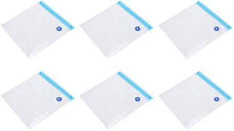 VIFERR Sacs à Fermeture éclair sous Vide Sacs de Rangement de scellant Alimentaire Sacs réutilisables pour la Maison de réfrigérateur de préservation, 6pcs (29 * 22cm)