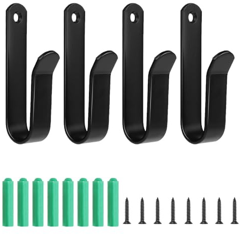 ONEBO 4 Stück Skateboard Wandhalterung, Wandmontage Skateboard Rack, Skateboard Zubehör, Skateboard Ständer, für Snowboards, verschiedene Kleidungsstücke, Taschen, Headsets, Gamepads, Mäntel
