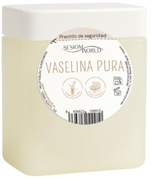 Vaselina Pura 100% – Multiusos | Hidratante Corporal, Labios, Manos y Pies | Uso Cosmético Profesional | Piel Seca, Tatuajes, Bebés, Masajes | 125 ml - sesioMWorld