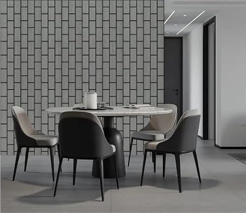 Acoustic Vertical Wall Bricks Design Panels 600MM X 2400MM Pack of 4 Decorative Panels for Noise Reduction in Studio, Home & Office Easy Installation 5.76m² per Pack (Light Grey 06B)