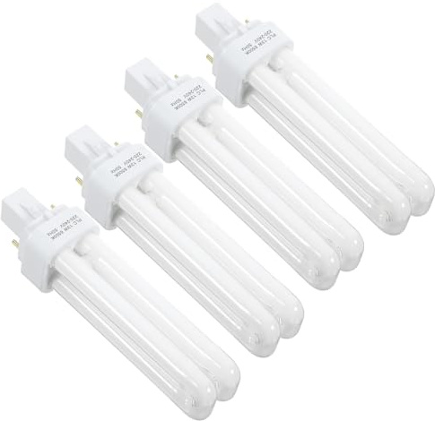 VALICLUD 4 Stück Glühbirne E27 Warmweiß Kompaktleuchtstofflampe 13w Doppelröhren Glühbirne mit 2-poligem Steckanschluss für Helles und Zuverlässiges Badezimmerlicht