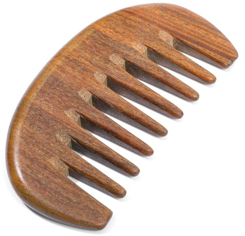 Wooden Wide Tooth Comb Pine Wood Scalp Massage Detangling Wooden Hair Comb for Women and Men