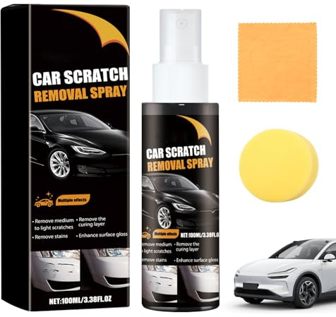 2025 Auto Kratzer Entferner,Autolack Reparatur Polieren Paste,Tiefen Kratzer Reparatur Creme Car Scratch Remover Repair Set Kratzerentferner Autopolitur Mit Nanotüchern und Schwämmen (1PCS)