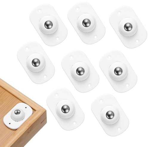 JYNXOR 8 Pcs Rotelle Per Mobili Pesanti Piccole, Mini Ruote Autoadesive,Ruote Girevoli a 360° Per Utensili Da Cucina,Macchine Da Caffè e Mobili,Ruote Scorrevoli Morbide Per Scatole Di Immagazzinaggio