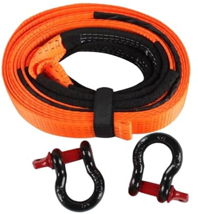 Per auto, camion, rimorchi, SUV Fune di trazione for auto da 5 m, cintura di sicurezza multifunzionale ispessita da 10 tonnellate, traino for veicoli