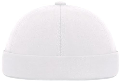 Casquette Docker Coton Bonnet Docker Unique Street Décontracté Brimless Chapeau Casquette sans Visière Homme Femme Bonnet de Docker Coton Rétro Hat Cuffed Brimless Hat Bonnet de Marin