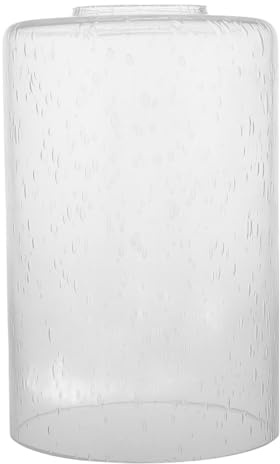 TOBBOMEY Pantalla de Vidrio Cilíndrica Transparente de Repuesto para Lámparas de Mesa y Pared, 100x150 Mm Diseño de Burbujas, Vidrio Bordes Pulidos para Iluminación Decorativa en Hogar