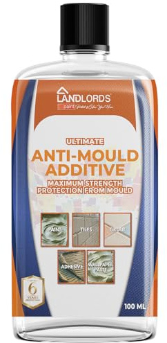 Landlords Anti-Mould Additive 100ml Concentrate – Add Long-Lasting Mould Resistance to Paint, Wallpaper Paste & Grout – Prevents Black Mould for Up to 5 Years Without Affecting Paint Finish