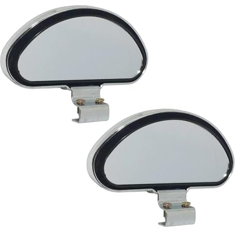 2pcs Auto Toter winkelspiegel zusatzspiegel auto außen Mehrere Winkel Grad Außenspiegel Blindspiegel Fahrschulspiegel Universal Winkel Spiegel Blindspiegel für PKW, LKW, SUV, Fahrschulspiegel (Silber)
