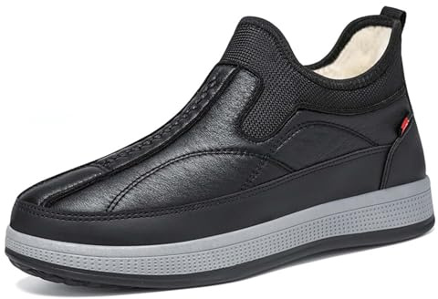 Botas de Invierno para Exteriores, Informales, cómodas, cálidas, sin Cordones, con Forro Polar Grueso, Hombre, Antideslizantes y versátiles para Nieve y frío_2