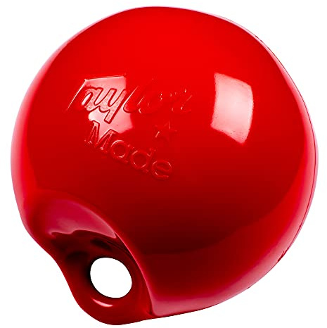 Taylor Made Buoy for Personal Watercrafts, Hook Under Quick Attachment, Flexible Shape, Inflation Valve, Suction Cup, Securing Line Included, for Use at Low Speed or Docking, Rocket Red – 2020108682