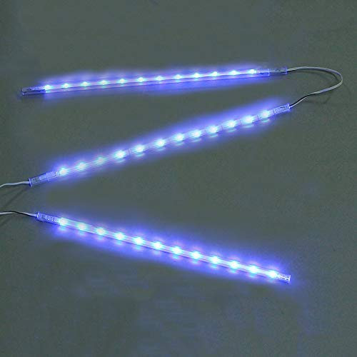 Dapo 3x LED-Lichtleiste Lichtfarbe blau, je 30 cm, inclusive je 12 LEDs, 0,8 W, Küchen-Regal-Unterbau-Wand-Schrank-Möbel-Schaufenster-Licht-Stab-Leiste-Stick-Leuchte-Lampe