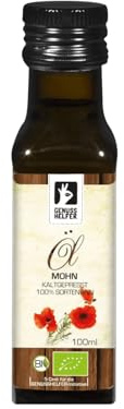Bremer Gewürzhandel Mohnöl BIO, kaltgepresst, Speiseöl aus Graumohn und Blaumohn, für Salatdressings, 100ml