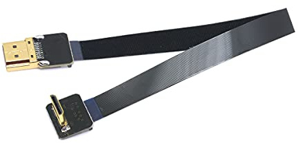 cablecc CYFPV 90 gradi verso il basso FPV mini HDMI maschio a HDMI maschio FPC cavo piatto 50 cm per FPV HDTV Multicopter fotografia aerea