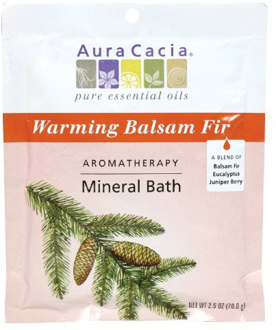 Aura Cacia Aromatherapy Mineral Bath, Warming Balsam Fir, 2.5 ounce packet (Pack of 3)