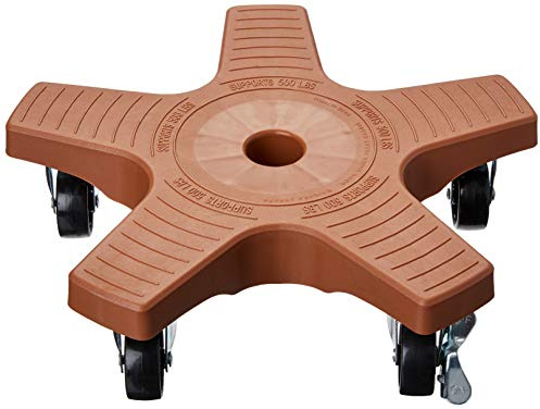 Bosmere 14 Plant Caddie - Heavy-Duty Rolling Plant Stand with Locking Wheels, 500 lb Capacity – Durable Plant Caddy for Indoor/Outdoor Use, Terra Cotta