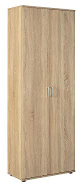 Inter Link – Mehrzweckschrank – Aktenschrank – Allzweckschrank – 2 Türen – inkl. 5 Einlageböden – Melaminbeschichtet – Eiche Sonoma - 70 x 34 x 189 cm - Gallo