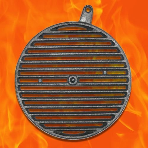 Zewool Feuerschutz Metall Rost Rüttelrost Pass. für ORTRAND Serie KHE, Schwarz, Rustikal, Ø 28,5 cm