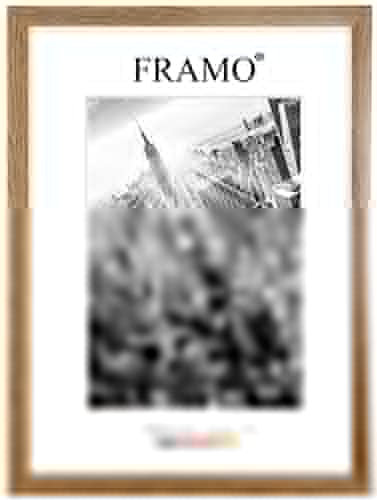 FRAMO Holz Bilderrahmen 38 x 23 cm nach Maß - Eiche Rustikal | Größe wählbar | inkl. entspiegeltes Acrylglas | Rahmen für Puzzle | Foto | Poster