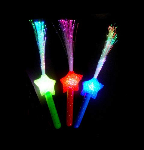 Partyknicklichter - 10 Stück LED Stern Leuchtwedel multicolor - Leuchtstab mit multicolor Licht - für Party, Konzert und Hochzeit - inkl. Batterien …