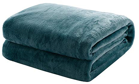 Kuscheldecke Flauschige extra weich & warm Wohndecke Flanell Fleecedecke, Falten beständig/Anti-verfärben als Sofadecke oder Bettüberwurf, Größe:150 cm x 200 cm, Farbe:Teal
