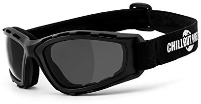 Chillout Rider® | Chopperbrille, Motorrad Sonnenbrille, Bikerbrille, Motorradbrille | beschlagfrei, gepolstert, bruchsicher | Brille (smoke [CR005])