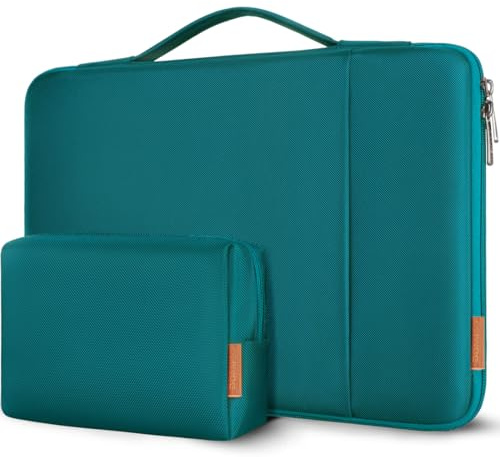 DOMISO 14 inch Laptop Case Sleeve Protective Cover Compatible with 15 inch MacBook Air M4 M3 M2,MacBook Pro,14-15 inch HP Dell ASUS Chromebook,Waterproof Computer Cases Bag with Handle,Turquoise