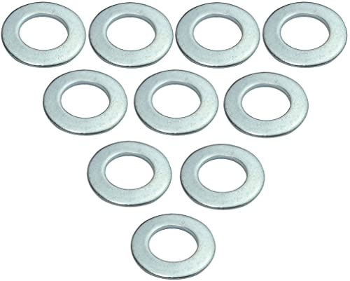 AERZETIX - C49137 - Set di 10 Rondelle piatte larghe - M16 Ø30mm H 2.8mm - in acciaio zincato - DIN 125