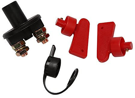 Hundnsney Batterietrennschalter trennen Schnitt Strom-Kill-Schalter Fuer Marine RV ATV Fahrzeuge mit 2 Schluesseln (Typ I 1 Stueck)