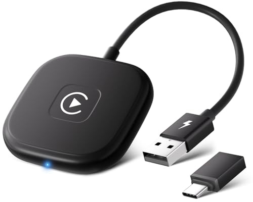 Adaptador Carplay Inalambrico para iPhone, Wireless Carplay Dongle con OEM, Carplay Inalambrico Coche Apto para Coches a Partir de 2017, iOS 10+