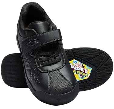Marvel Boys School Shoes | Spidey and His Amazing Friends Boys Black Shoes | Black 10