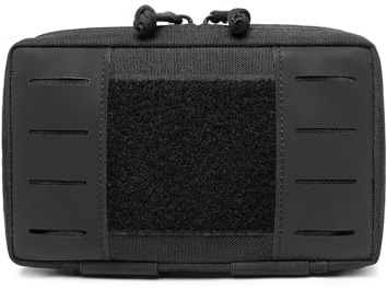 Huntvp Pochette Tactique Poche Molle Tactique Sacoche pour Ceinture Sac a Dos Equipement Militaire Portable pour Activités de Plein air, Voyages, Randonnée, Camping, Sports(Noir)