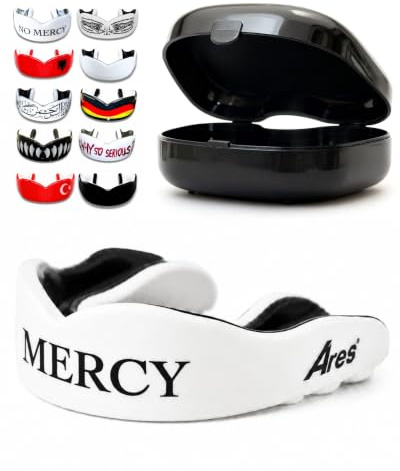 Ares Fightwear® ProLine Mundschutz Boxen inkl. Aufbewahrungsbox für Kampfsport, MMA & Athleten I Maximaler Zahnschutz dank idealer Passform in TOP Qualität I Profi Mouthguard für Herren & Damen