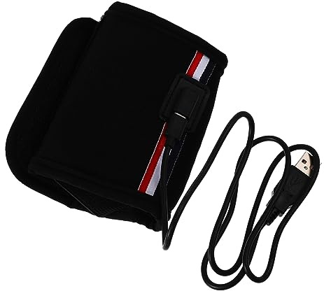 USB Auto Babyflaschenwärmer aus Neopren für Reise und Auto | Schwarz, für Flasche und Milchbecher, mit Zigarettenanzünderkabel und Haken, 65–75mm Durchmesser