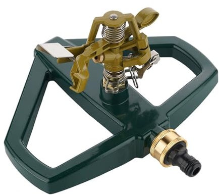 Irrigatore per prato con base in metallo, irrigatore a pulsazione, irrigatore a impulsi per superfici fino a 540 m², girevole a 360° per una copertura di grandi dimensioni, per impianti di irrigazione