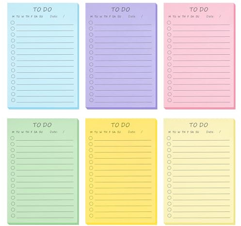 300 Blätter Haftnotizen, 6 Farben Sticky Notes, 15 X 10cm To Do Listen Block, als To Do Liste, Notizzettel, Klebezettel, für Planer Erinnerung Büro Zuhause