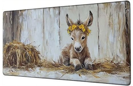 Tapis de Souris XXL 800x400 mm Tapis Souris Gamer RéTro Grand sous Main Bureau Accessoire Animal Mouse Pad avec Base Anti-Dérapage sous Main Imperméable Mouse Pad, pour Études Gaming Bureau D-45