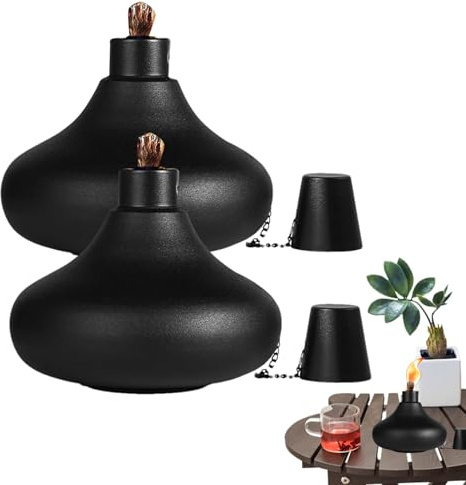 Torche rechargeable pour lampe de flamme, lampe torche à table citronnelle avec huile | Remplacement de jardin bus paysager pour ferme, maison, terrasse, assemblage