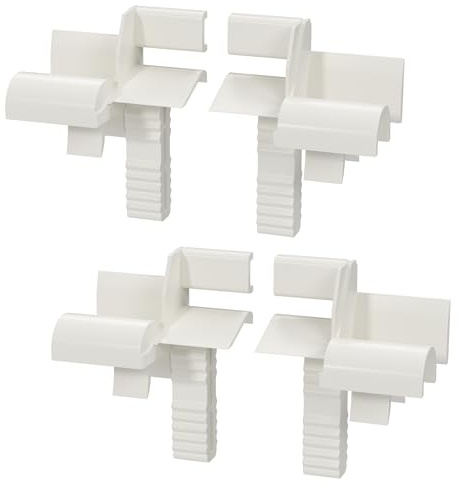 Zalava 2 Paires de Tulipes de Guidage Volet Roulant pour Lame de 8mm,Entonnoir Rail de Guidage Console Rénovation,Tulipe Monobloc à Pan coupé 45° pour Protection de Tablier et Coulisse de Store/Volet