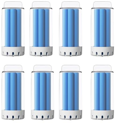 Curlingooㅤㅤ Parts Vacuum Cleaner Solid Floor Cleaner Compatible With Ecovacs DEEBOT N30 OMNI/N30 PRO OMNI DSC060002 Blue Solid Detergent, Robot Vacuum Cleaner Replacement Accessories (8Pcs)