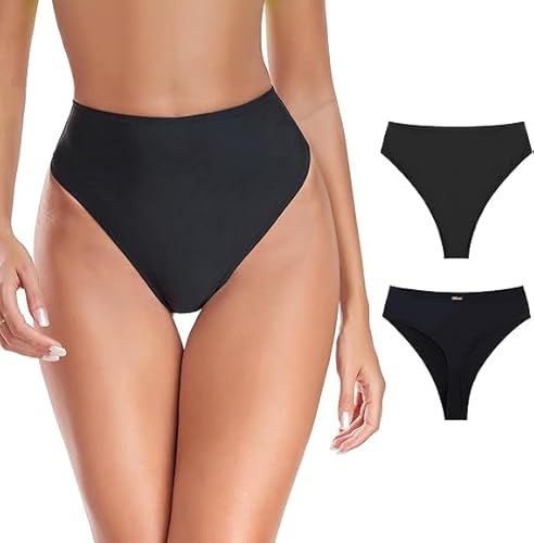 RELLECIGA Maillot de Bain Femme Bas de Bikini Taille Haute Thong